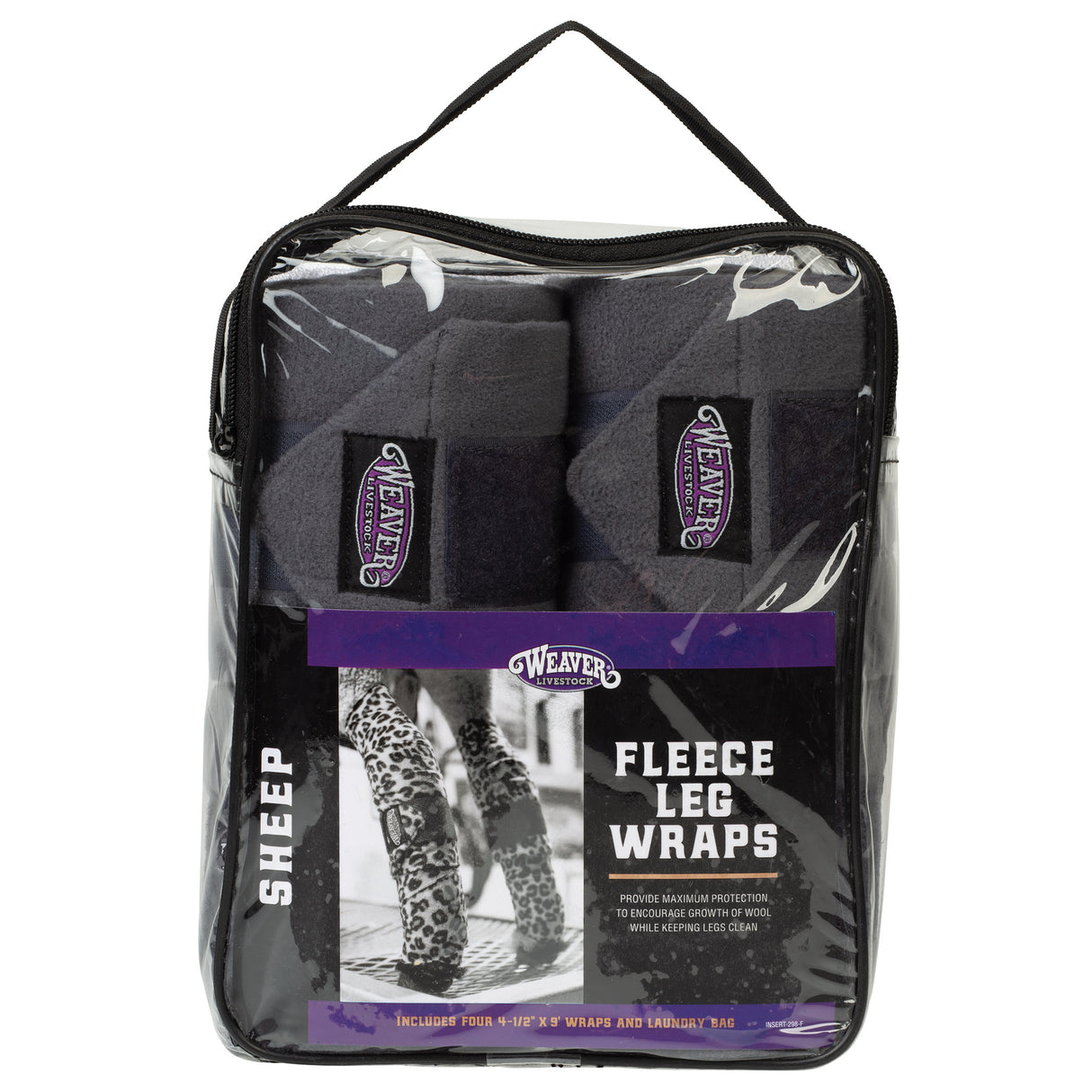 Sheep Fleece Leg Wraps, 4-1/2" x 9', 4 Pack