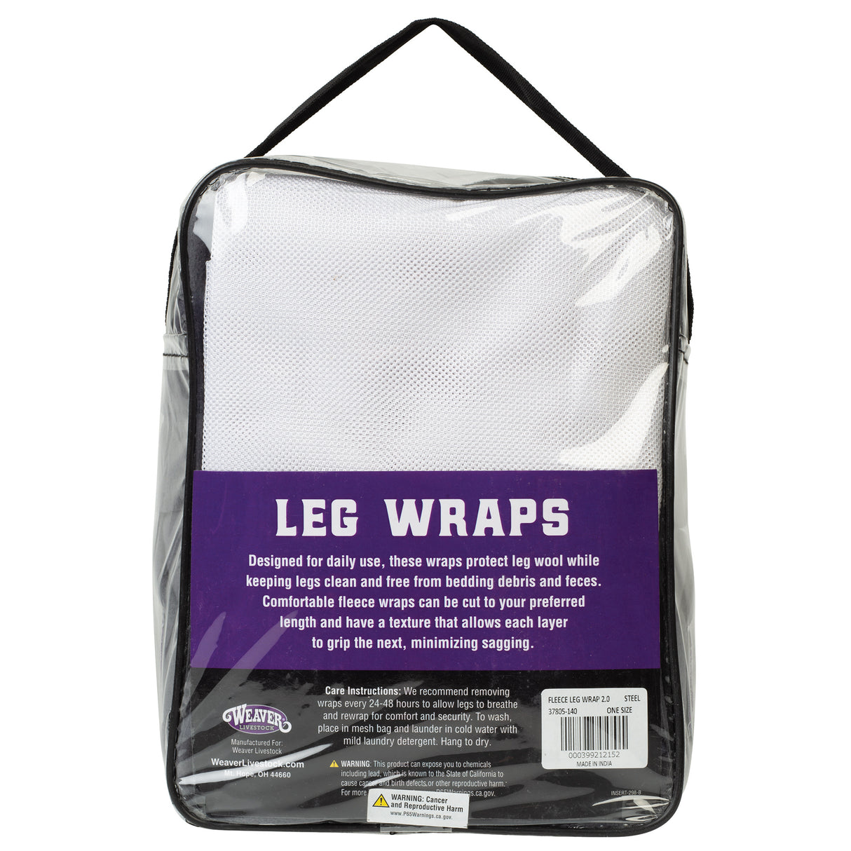 Sheep Fleece Leg Wraps, 4-1/2" x 9', 4 Pack