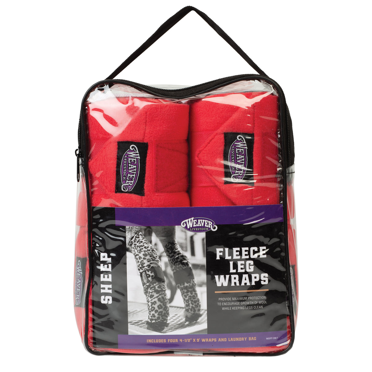 Sheep Fleece Leg Wraps, 4-1/2" x 9', 4 Pack