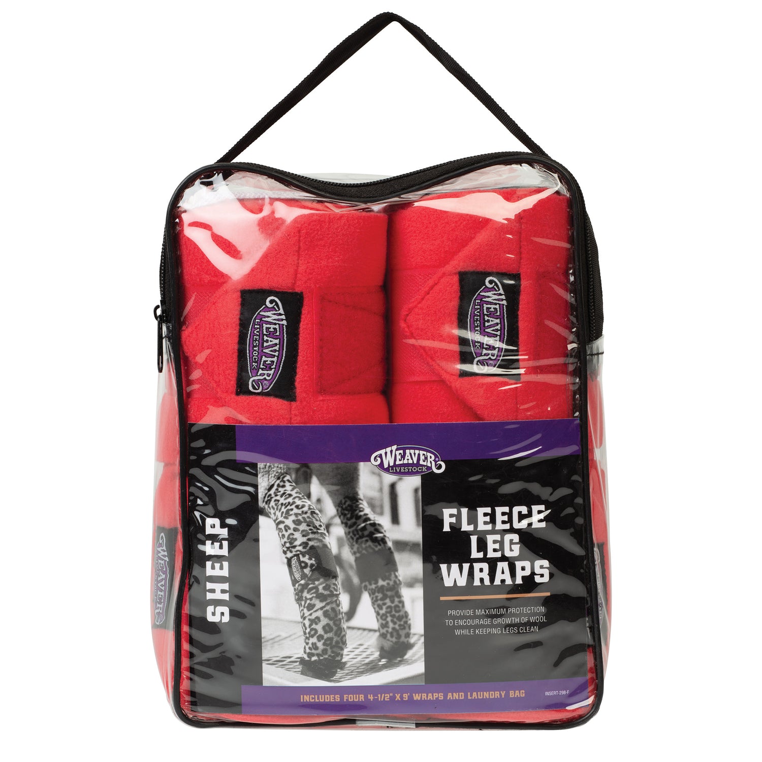 Sheep Fleece Leg Wraps, 4-1/2" x 9', 4 Pack