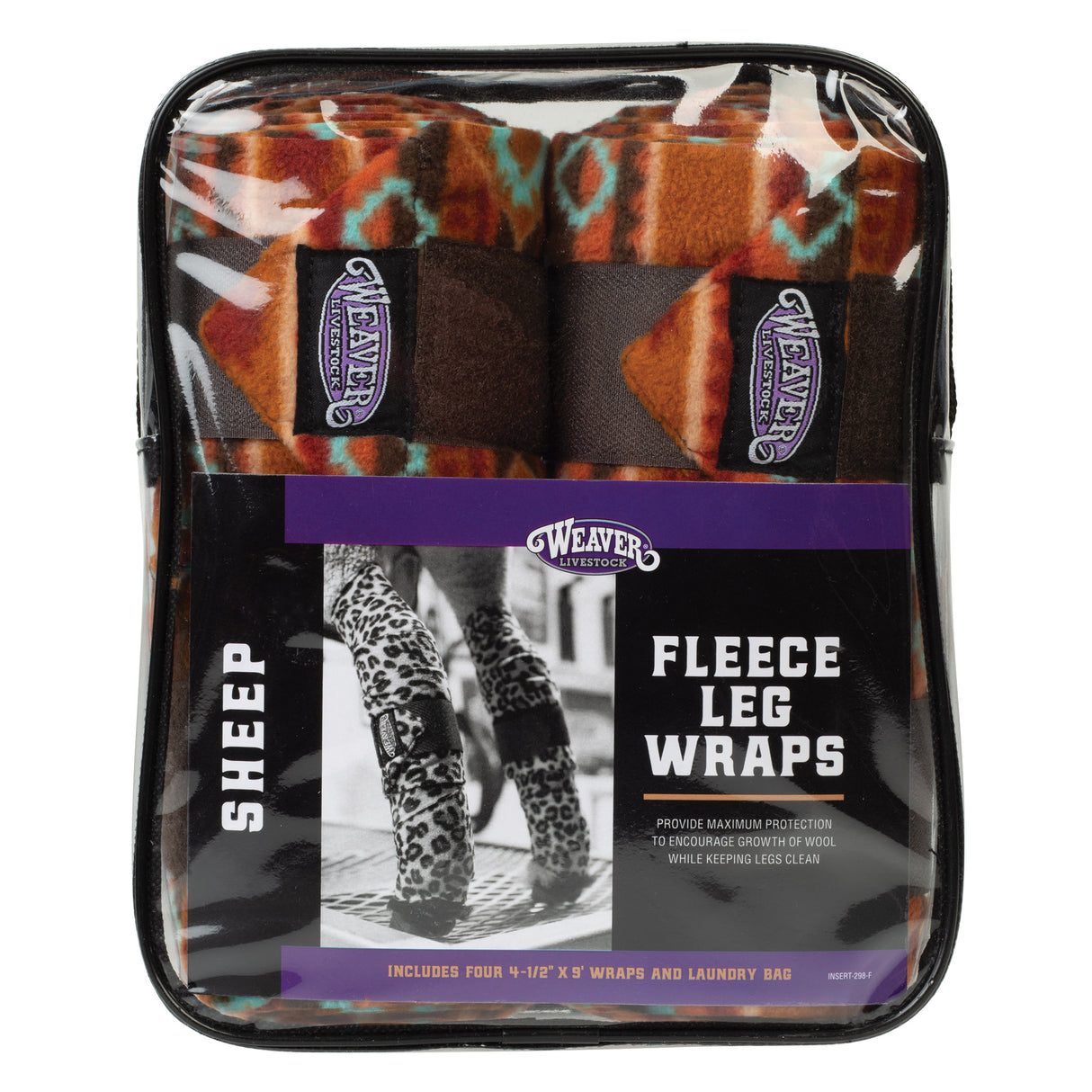 Sheep Fleece Leg Wraps, 4-1/2" x 9', 4 Pack