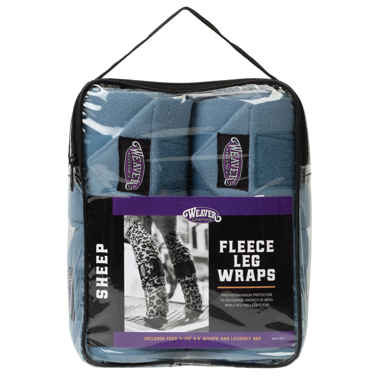 Sheep Fleece Leg Wraps, 4-1/2" x 9', 4 Pack
