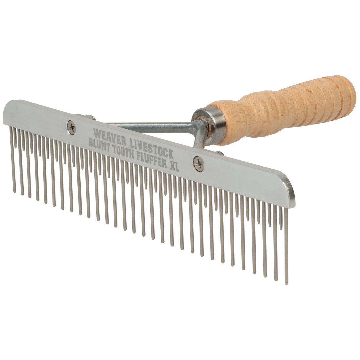 Blunt Tooth Fluffer Comb with Wood Handle, Extra Long