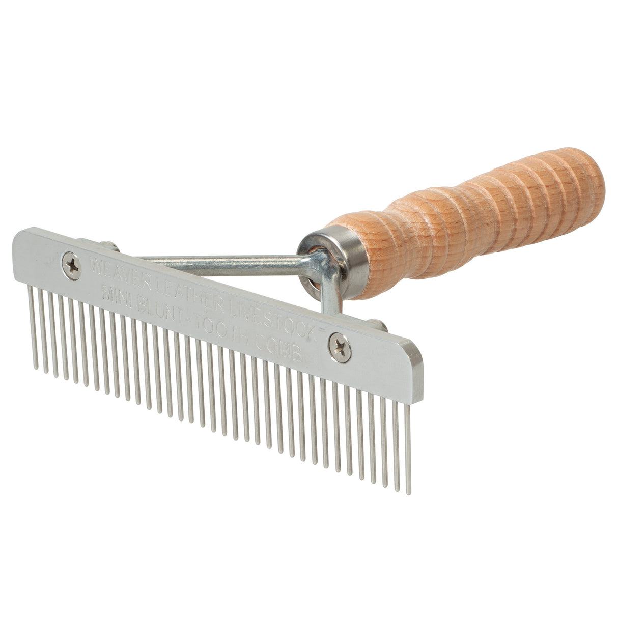 Mini Show Comb, Wood Handle, Stainless Steel Blade