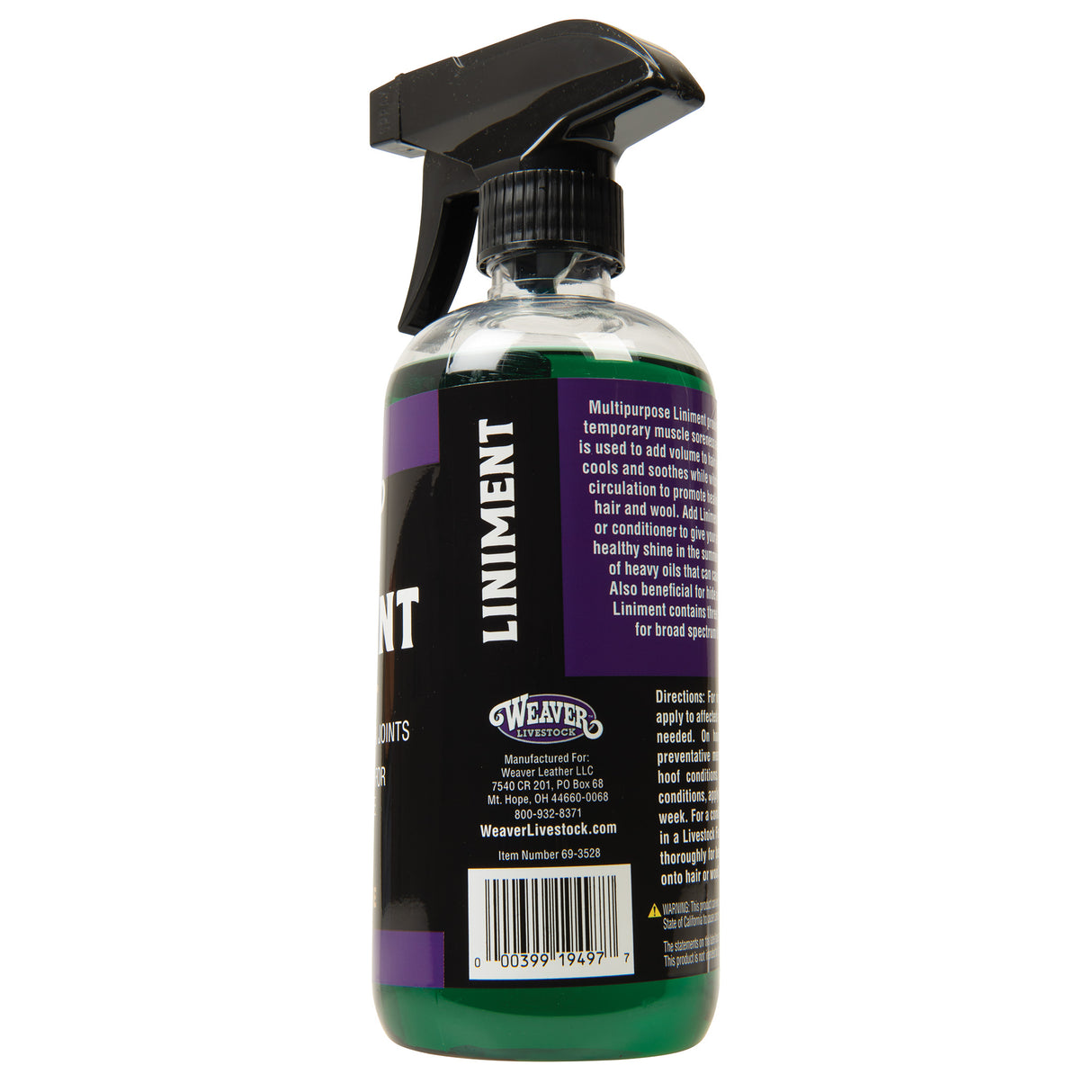 Liniment, 16 oz., side 1