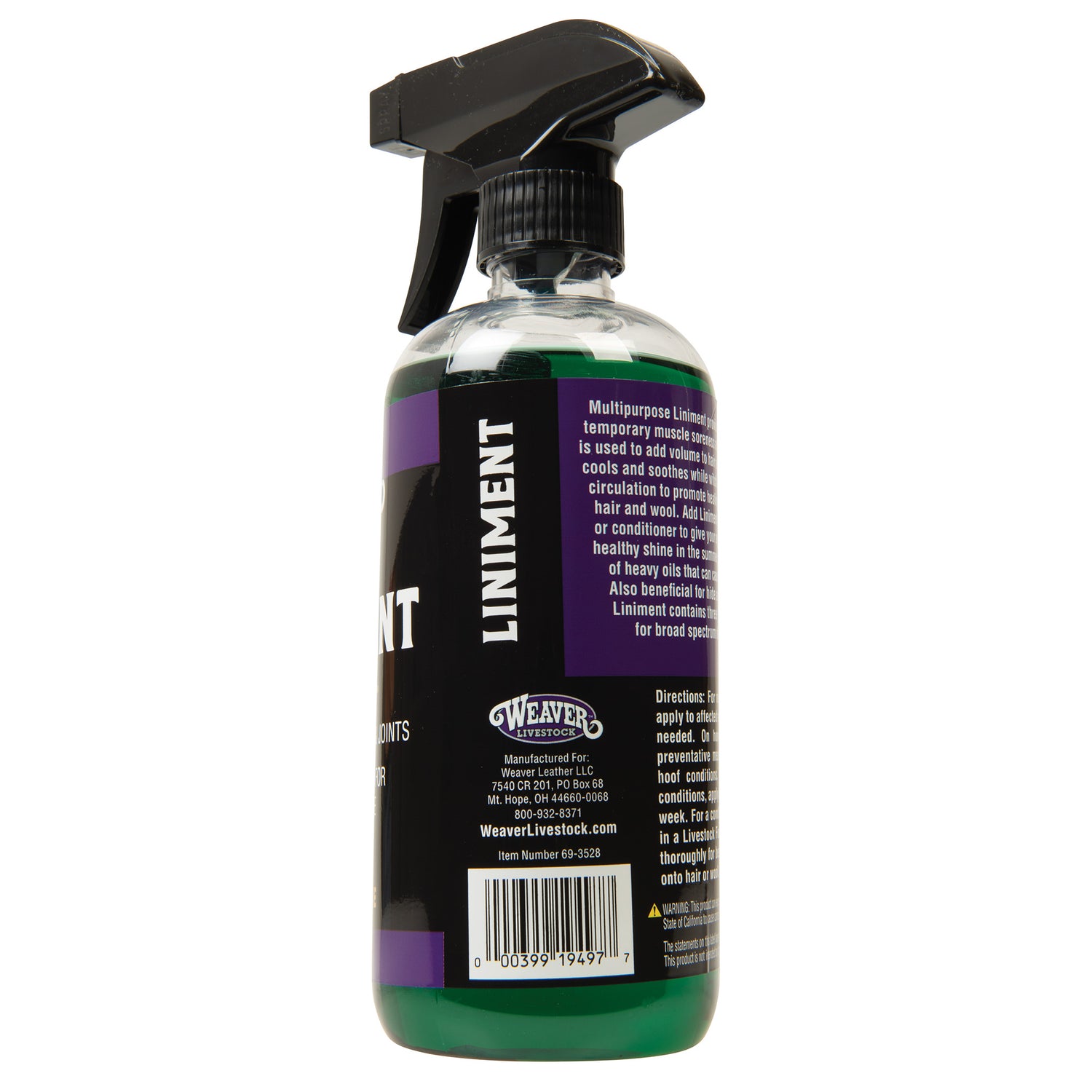 Liniment, 16 oz., side 1