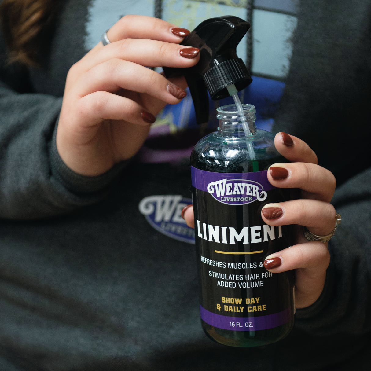 Liniment, 16 oz., nozzle off