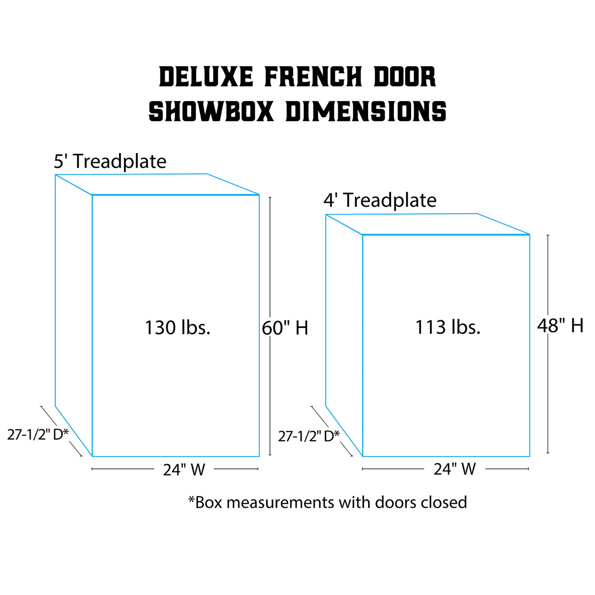French Door Showbox, 4'