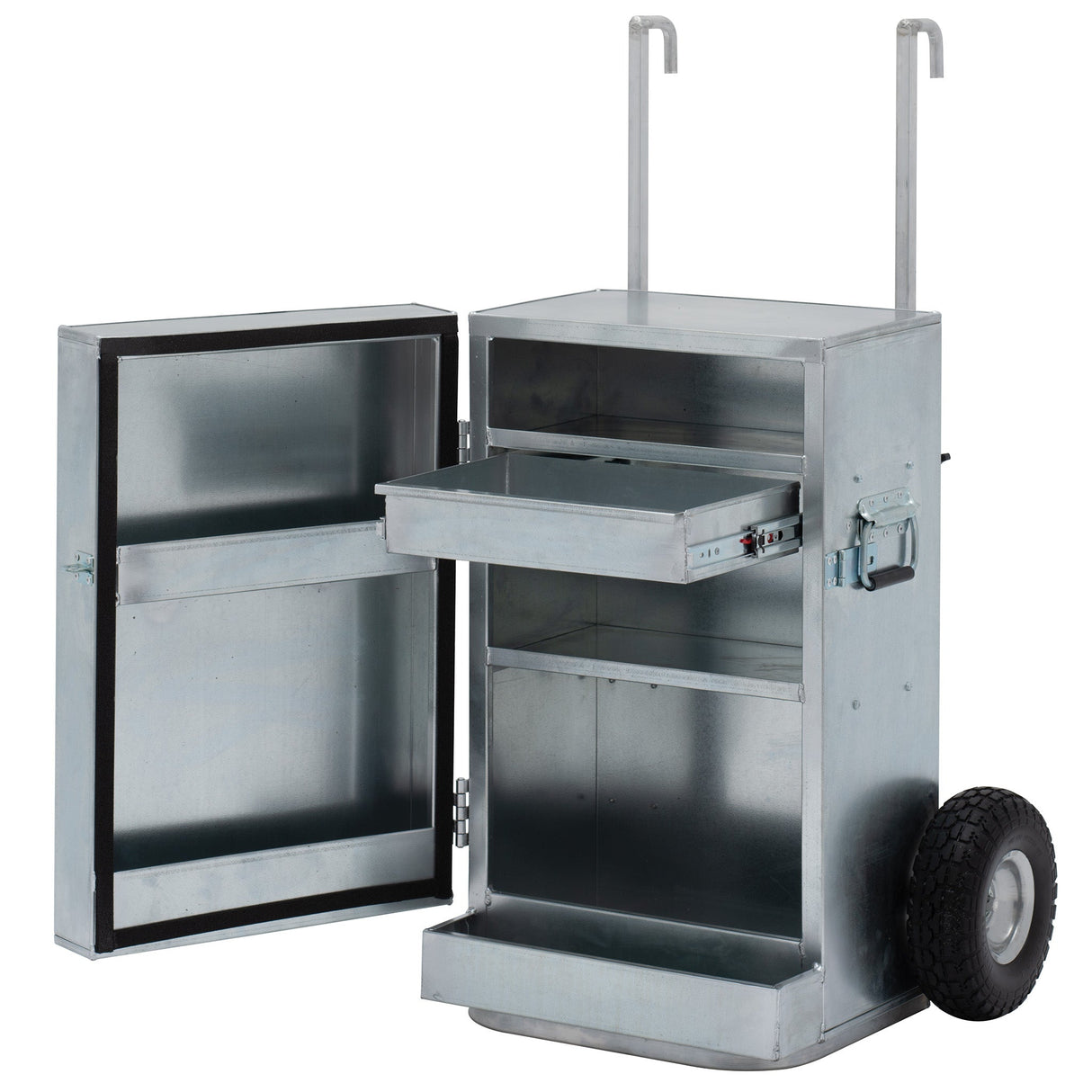 Jackpot Box, Galvanized Steel, Open