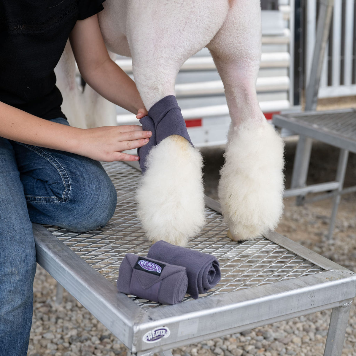 Sheep Fleece Leg Wraps, 4-1/2" x 9', 4 Pack