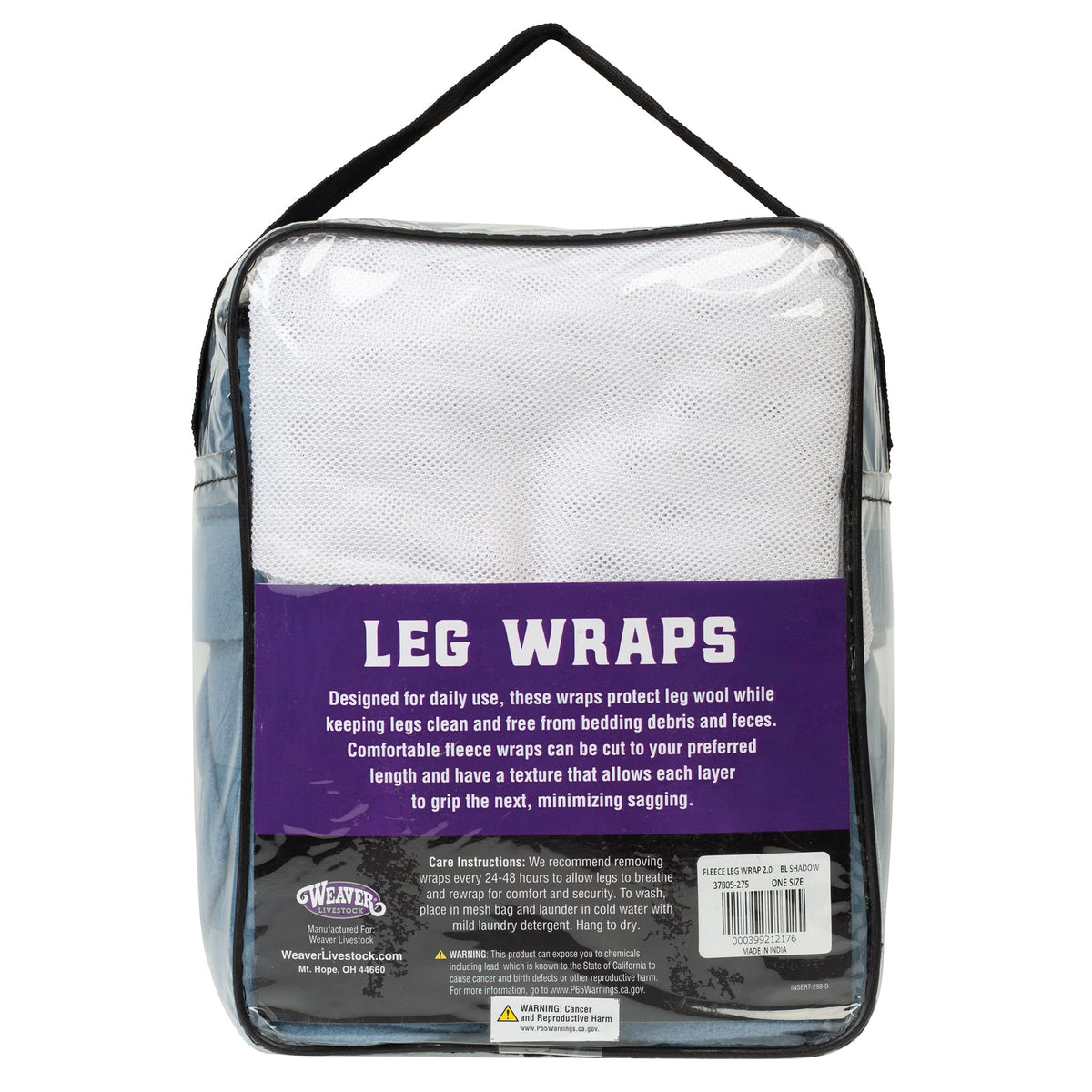 Sheep Fleece Leg Wraps, 4-1/2" x 9', 4 Pack