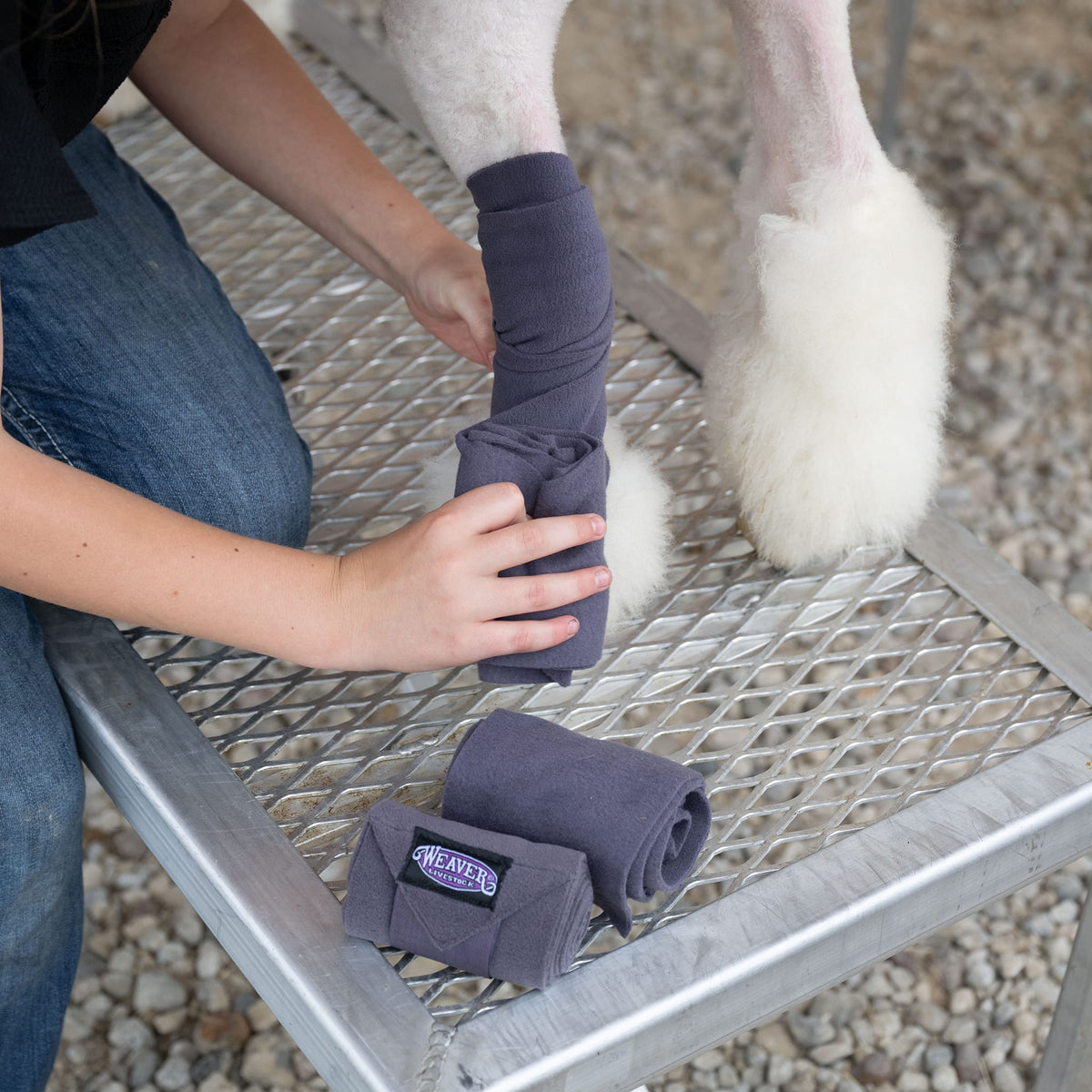 Sheep Fleece Leg Wraps, 4-1/2" x 9', 4 Pack