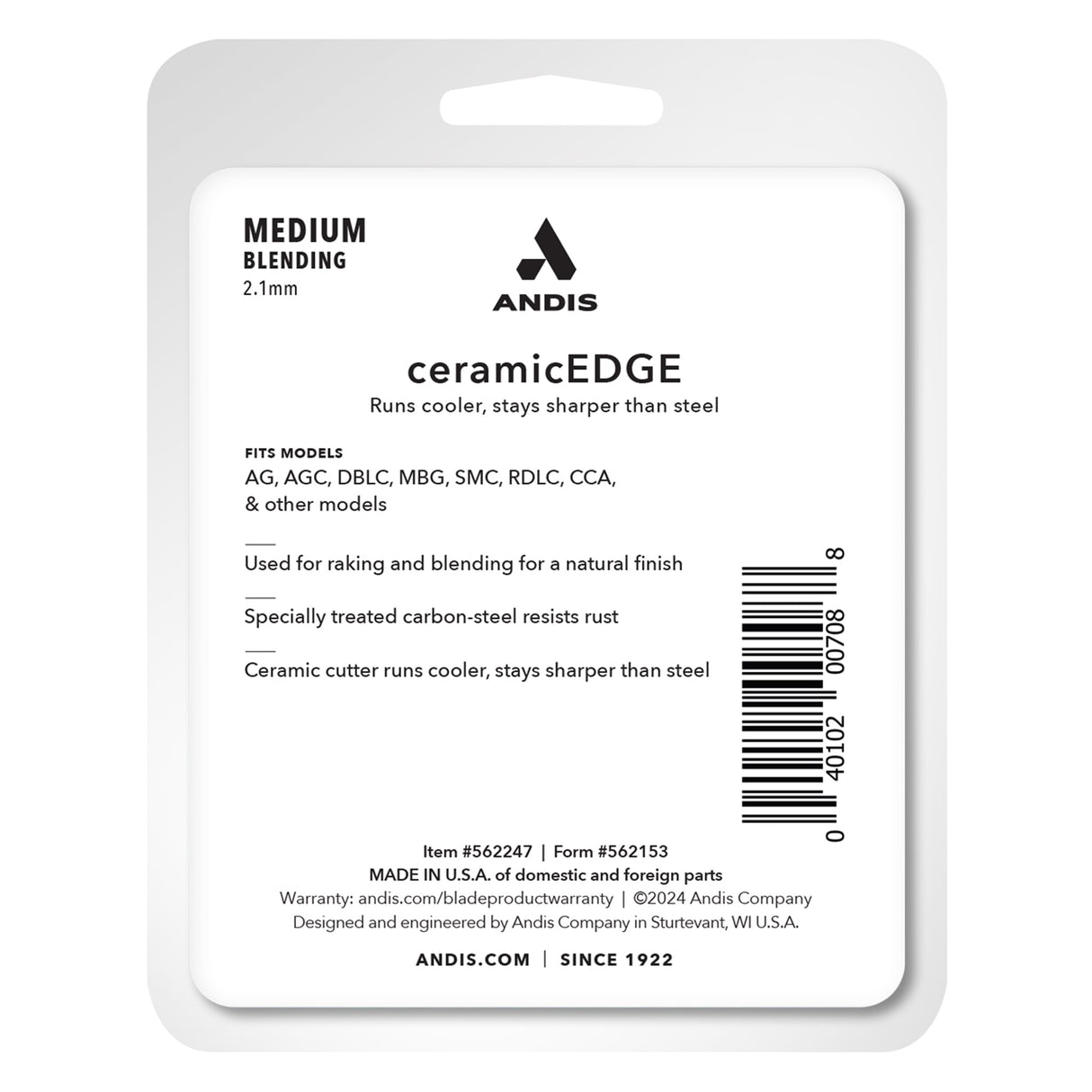 Andis® CeramicEdge® Medium Blending Blade