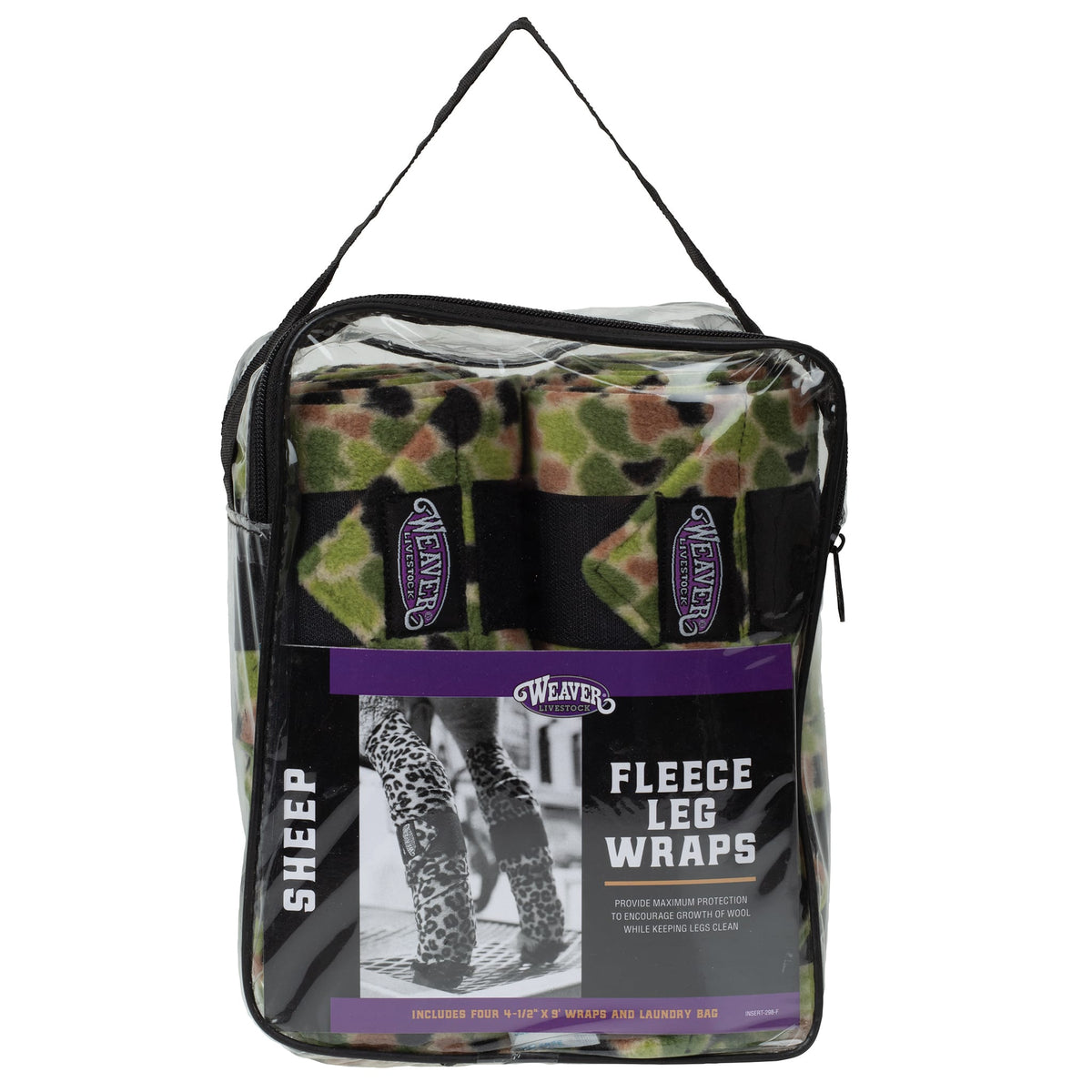 Sheep Fleece Leg Wraps, 4-1/2" x 9', 4 Pack