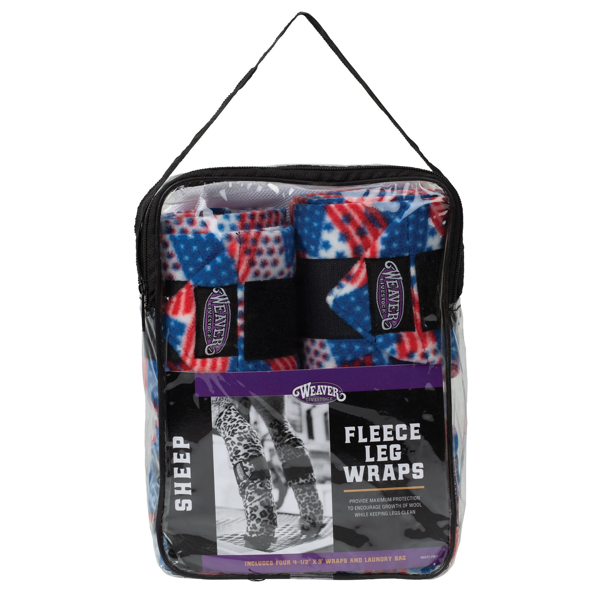 Sheep Fleece Leg Wraps, 4-1/2" x 9', 4 Pack