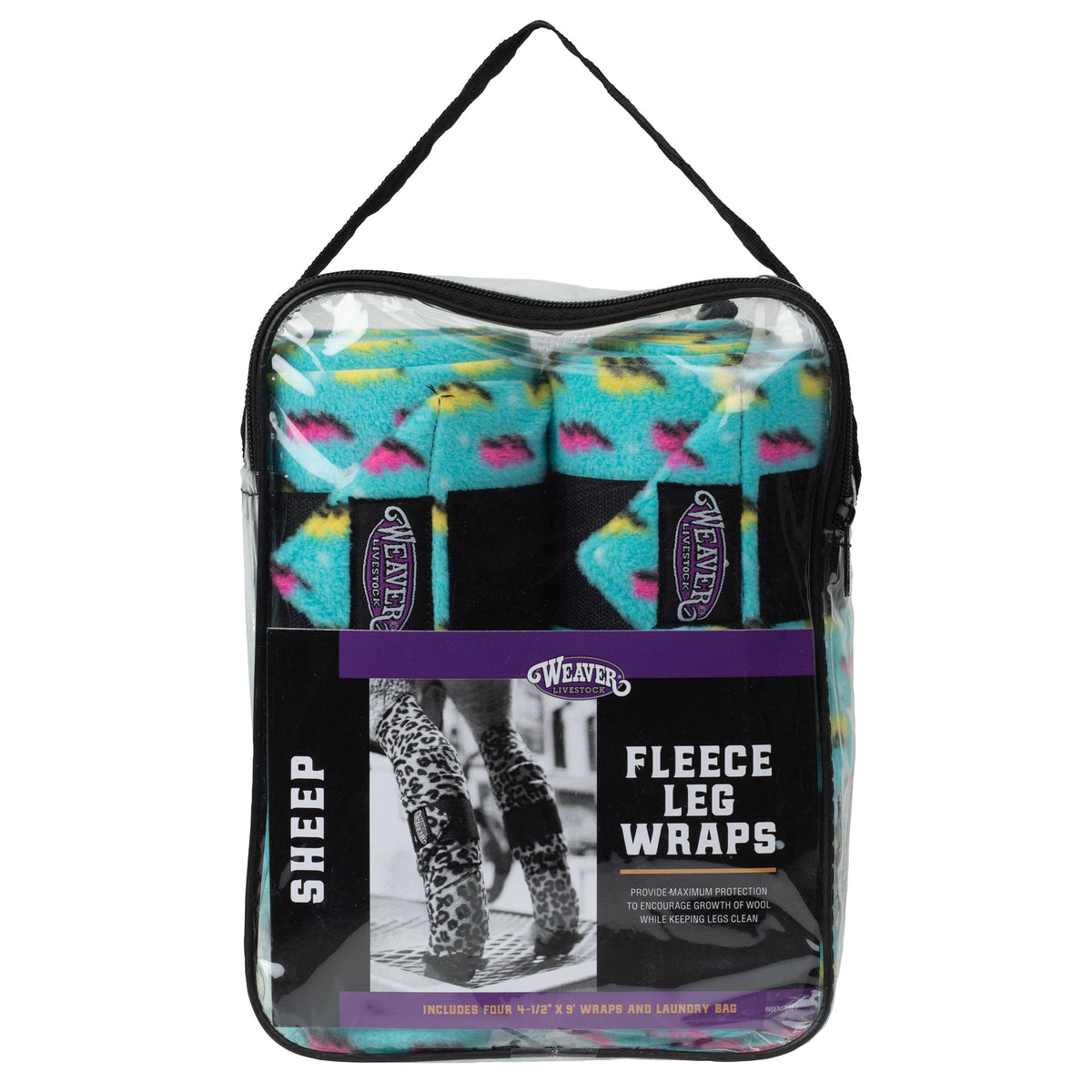 Sheep Fleece Leg Wraps, 4-1/2" x 9', 4 Pack