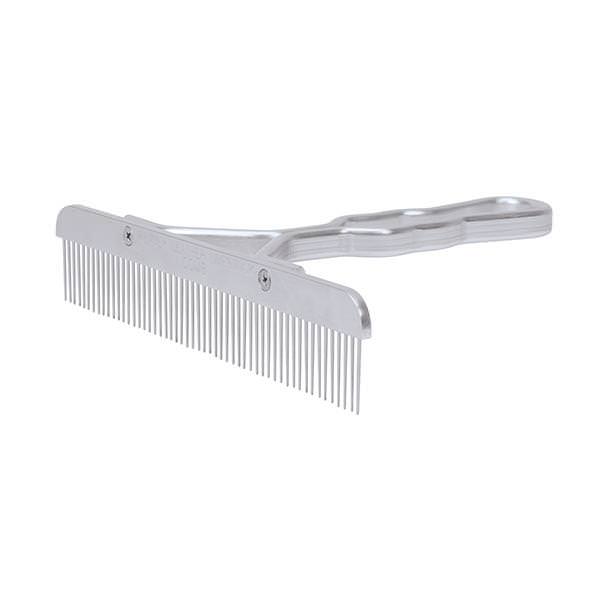 Stainless Steel Show Comb, Aluminum Handle
