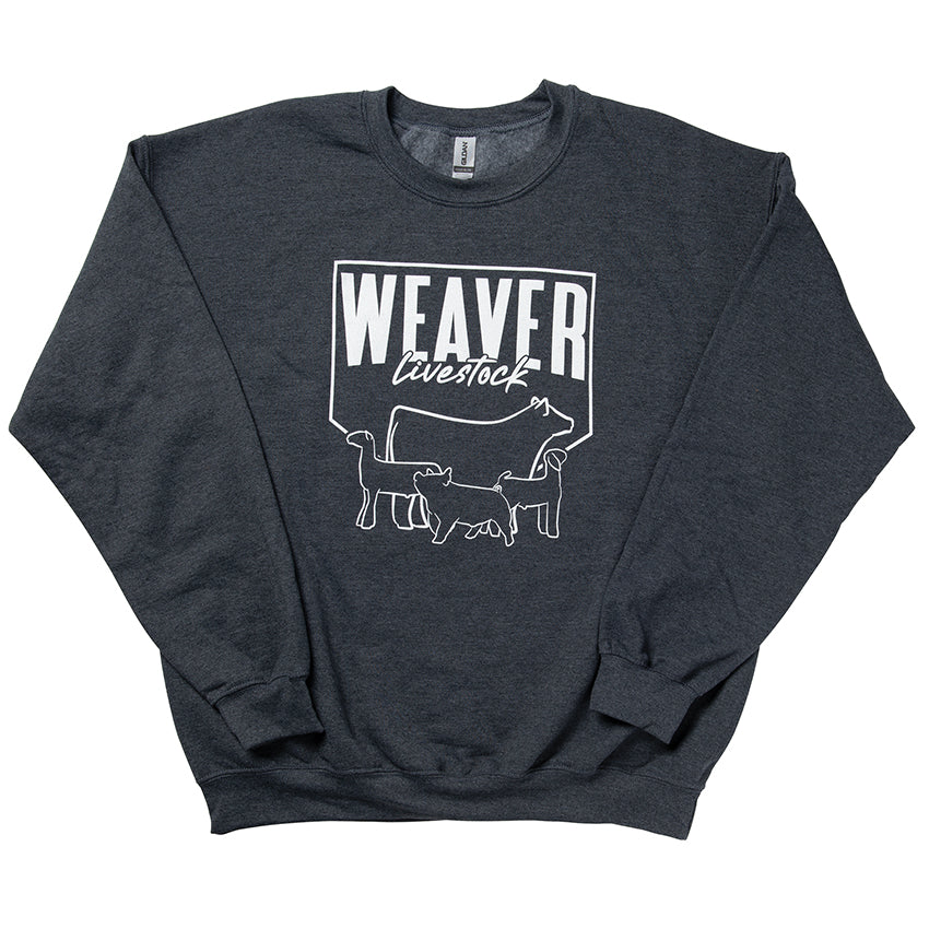 Livestock Crewneck Sweatshirt, Adult, Gray, XX-Large