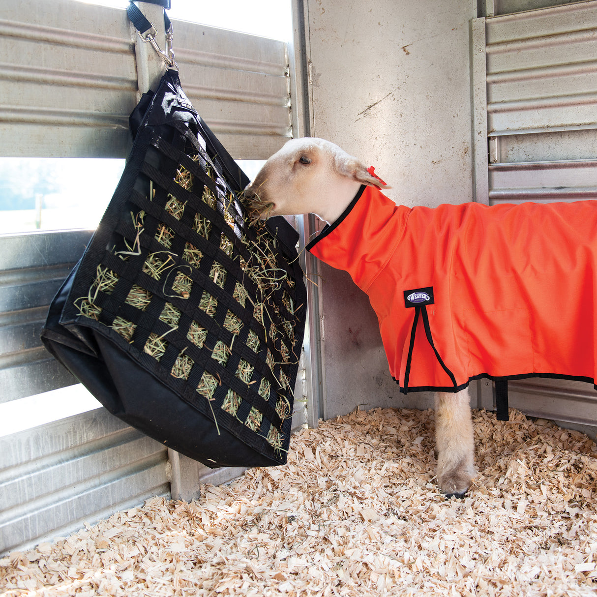 Hay Bag In Use