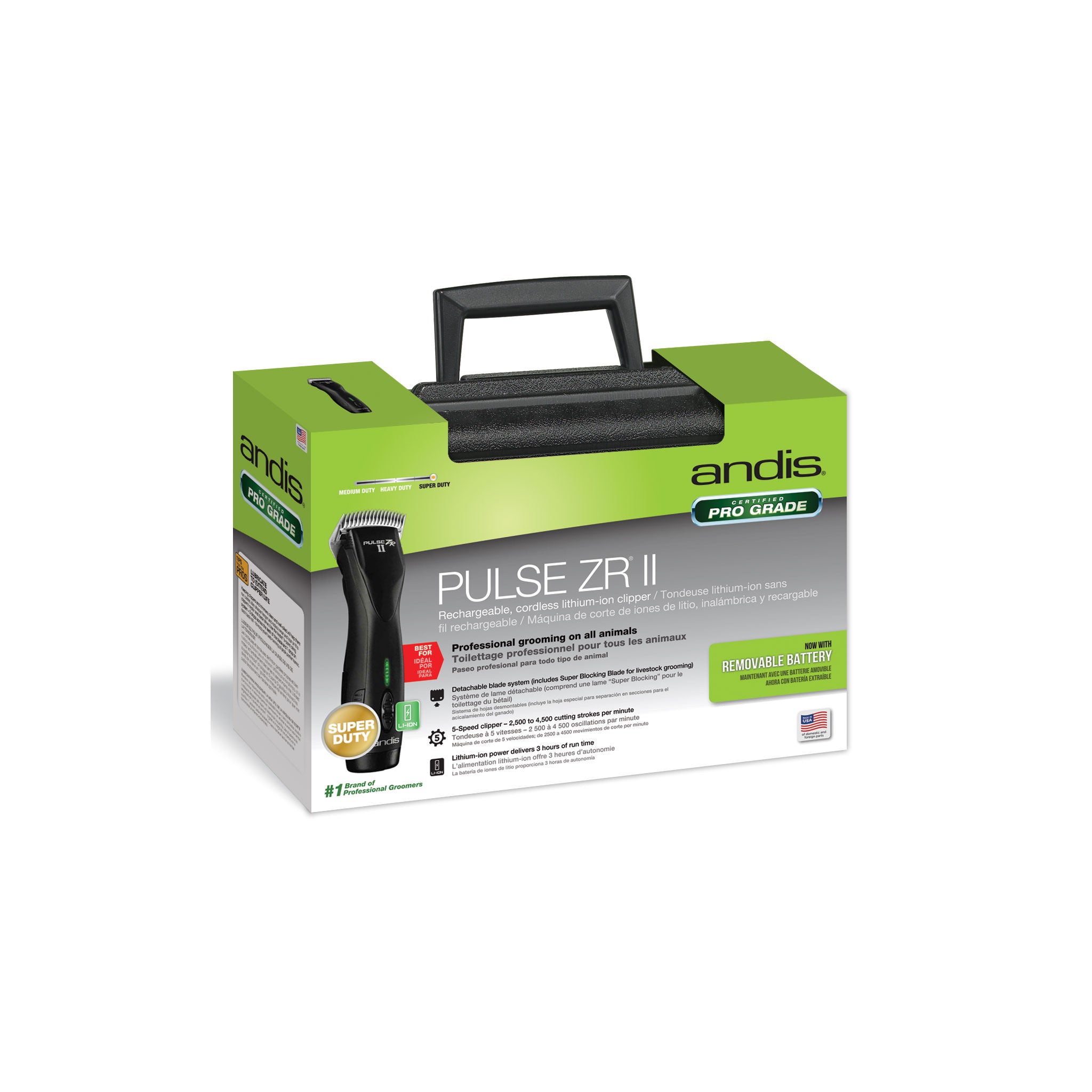 Andis® Pulse ZR® II Cordless Clipper, Super Blocking - Weaver