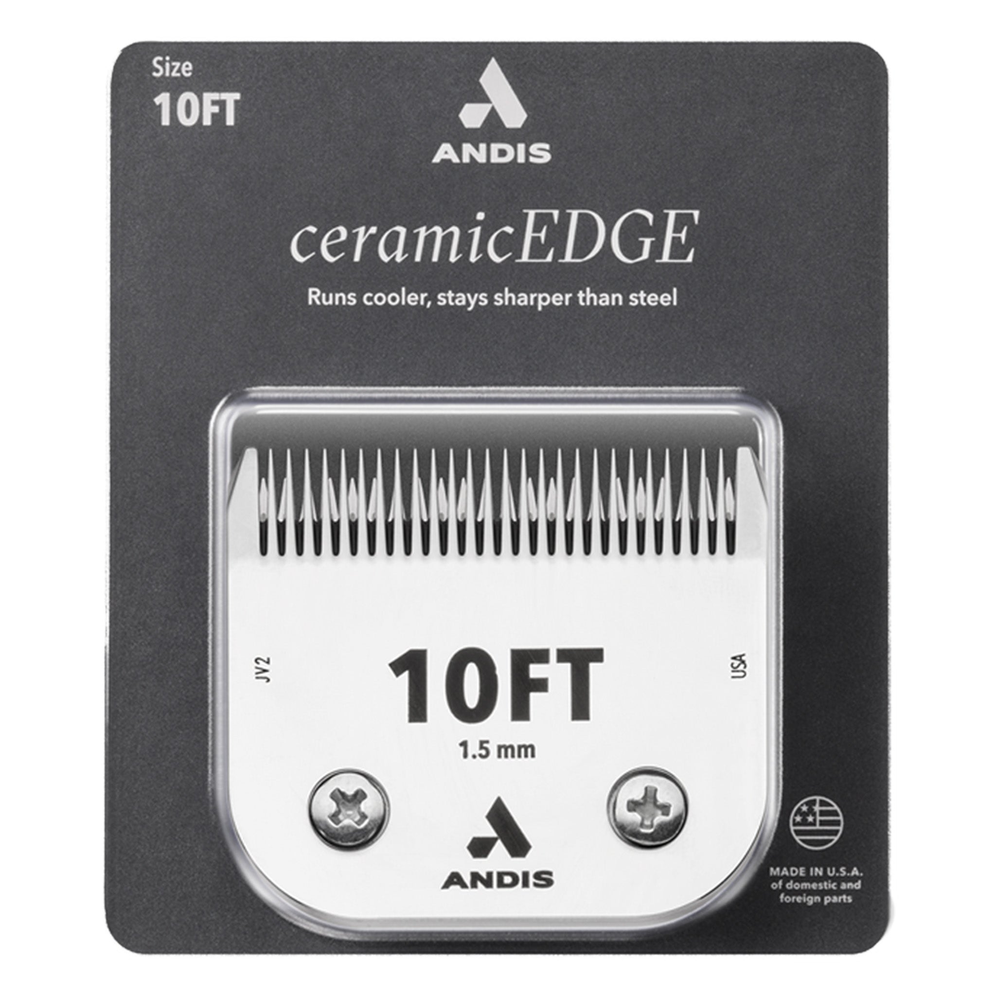 andis アンディス　セラミックブレード　10 Andis CeramicEdge Fine Tooth Blade Set, #10, 1.5 mm - Weaver