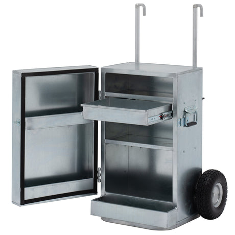 Jackpot Box, Galvanized Steel, Open