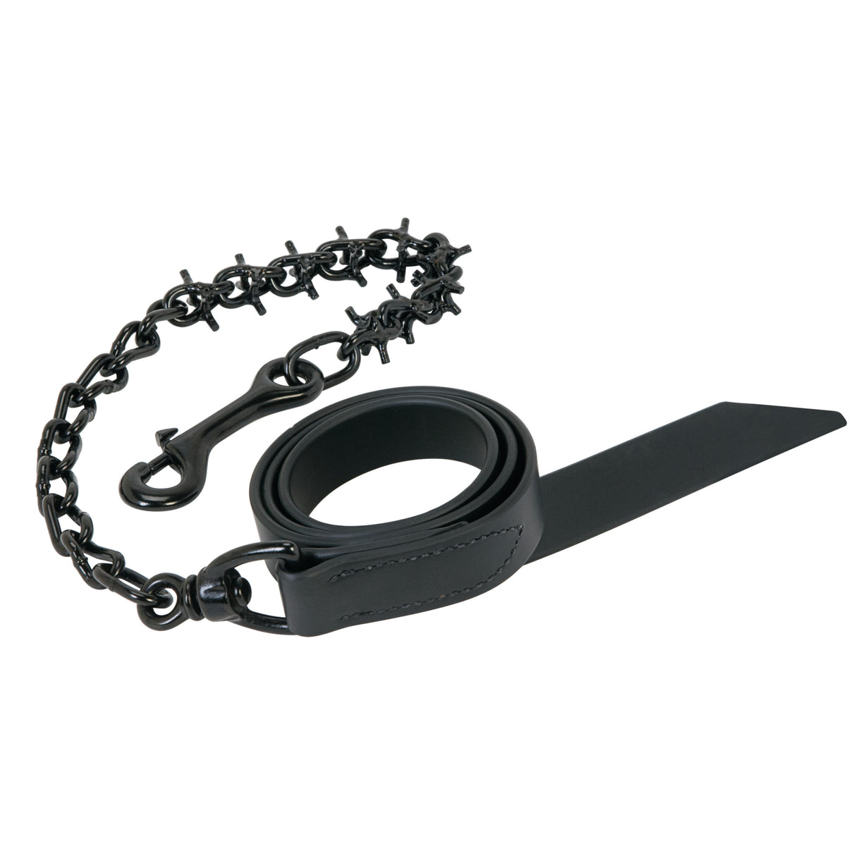 Pronged Lead Chain, Black Lead/Black Chain