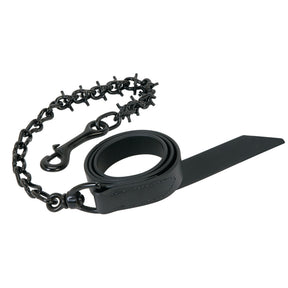 Pronged Lead Chain, Black Lead/Black Chain