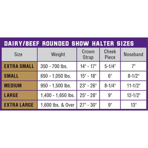 Dairy/Beef Rounded Show Halter Weaver Livestock