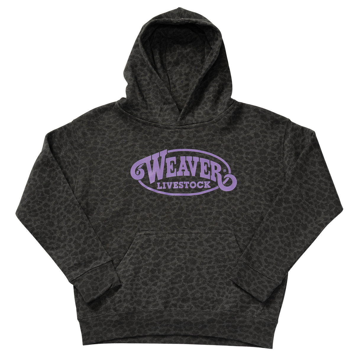 Weaver Livestock Leopard Hoodie with Purple Logo