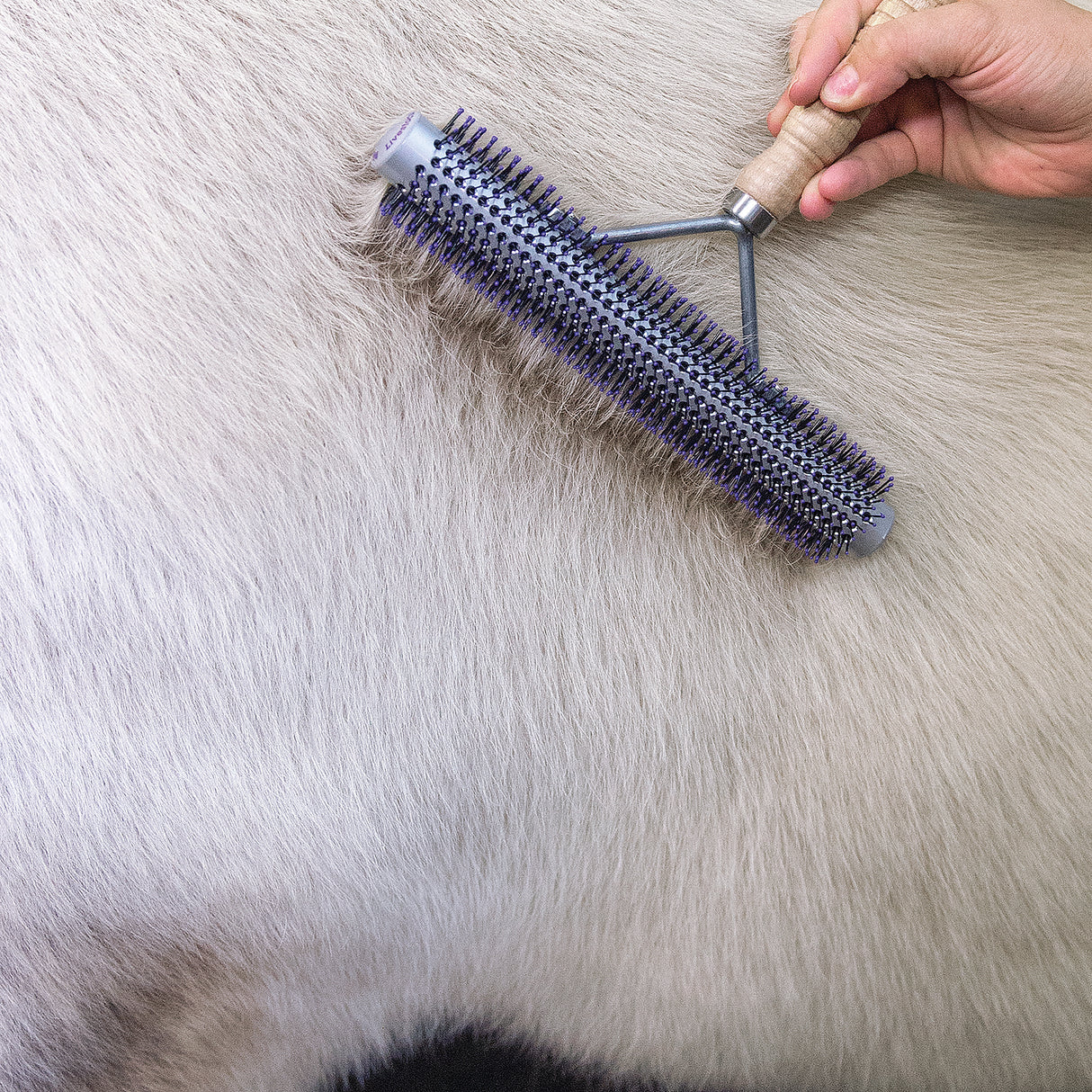 Fluffer Brush In Use