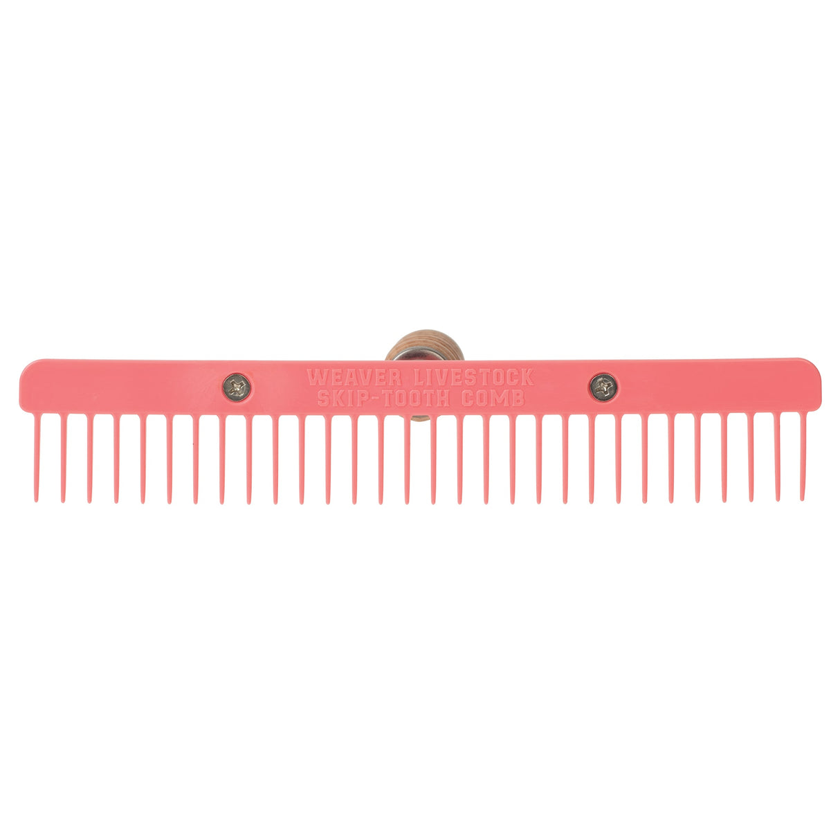 Plastic Skip Tooth Comb with Wood Handle