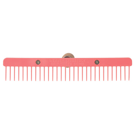 Plastic Skip Tooth Comb with Wood Handle