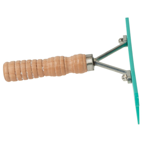 Plastic Skip Tooth Comb with Wood Handle