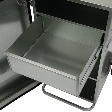 Single Door Galvanized Show Box, 4'