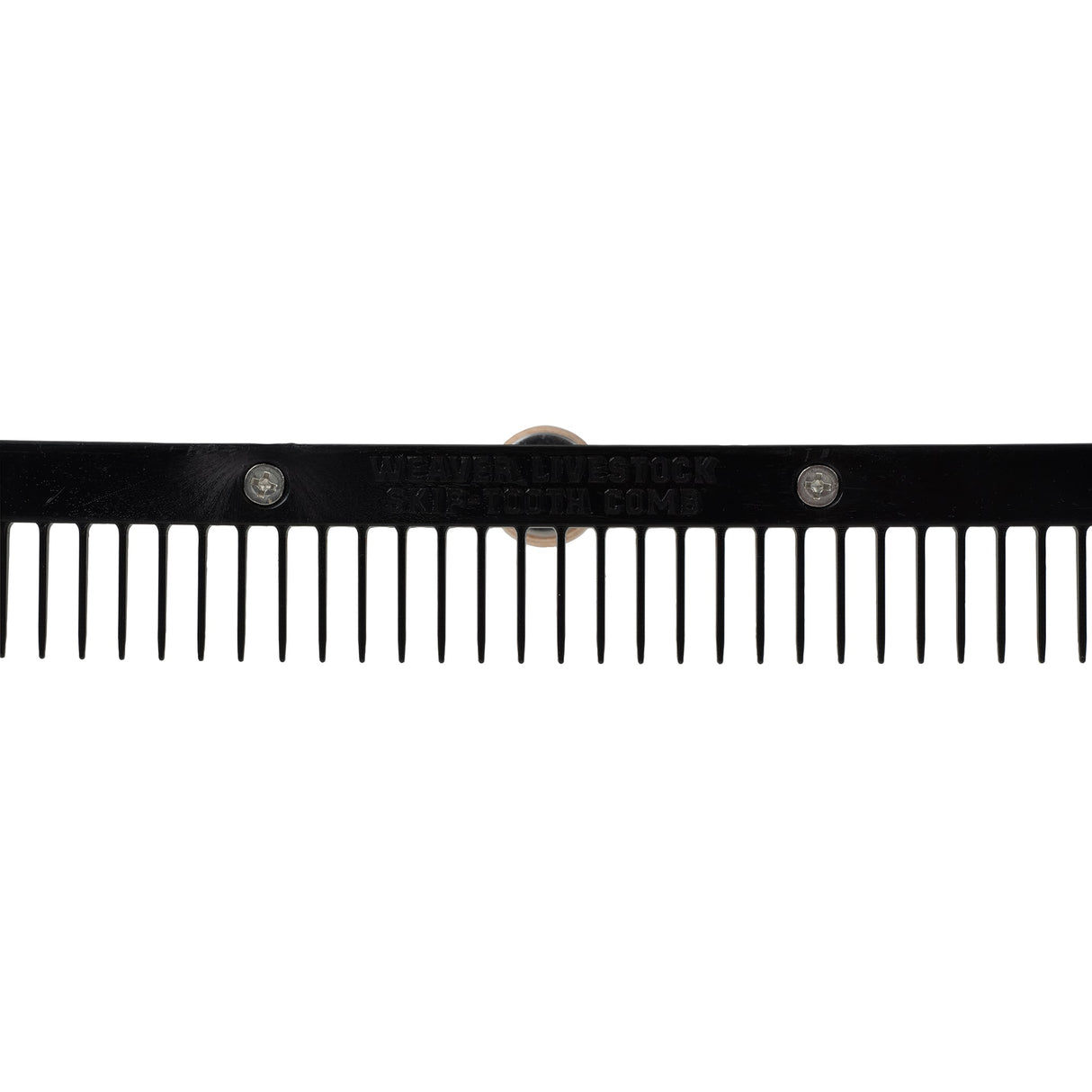 Plastic Skip Tooth Comb with Wood Handle