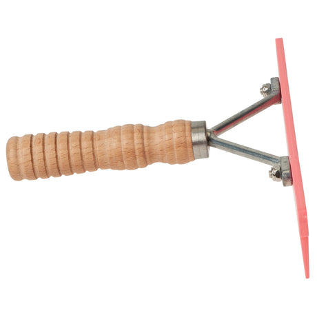Plastic Skip Tooth Comb with Wood Handle