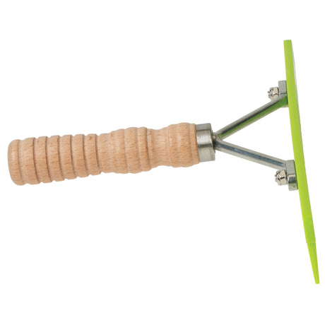 Plastic Skip Tooth Comb with Wood Handle