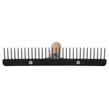 Plastic Skip Tooth Comb with Wood Handle