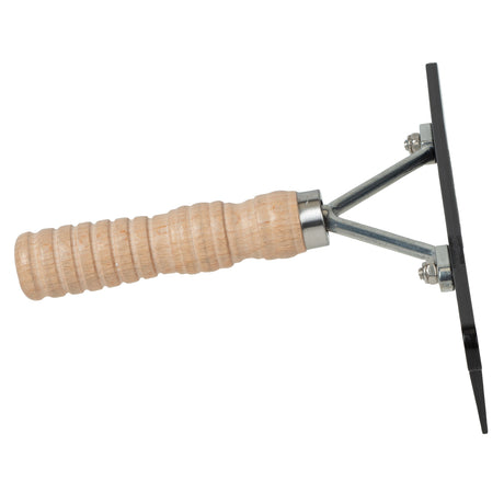 Plastic Skip Tooth Comb with Wood Handle