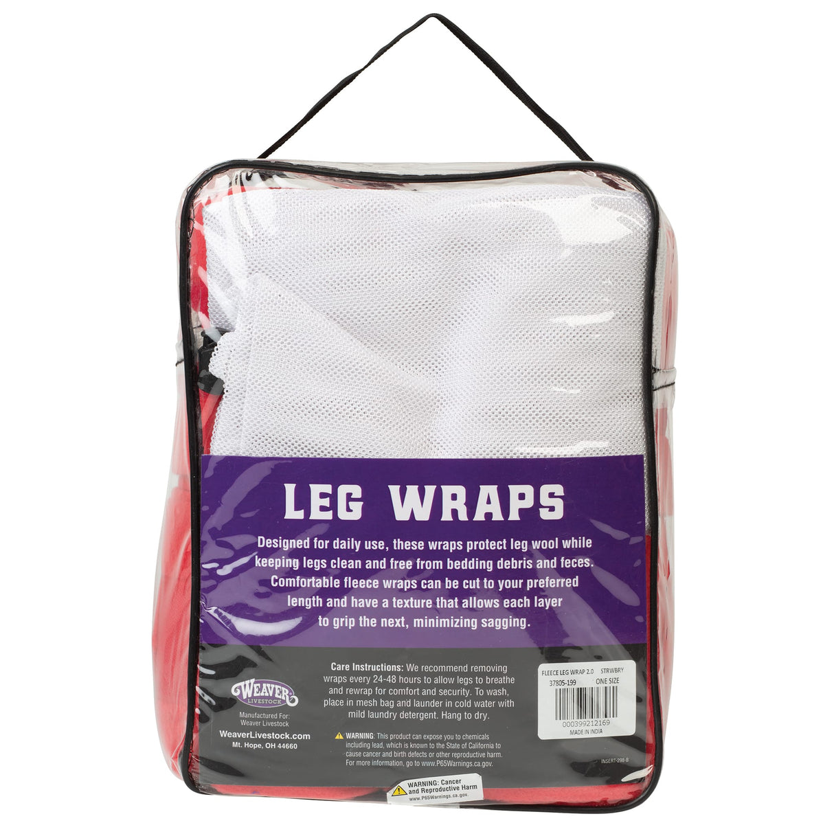 Sheep Fleece Leg Wraps, 4-1/2" x 9', 4 Pack