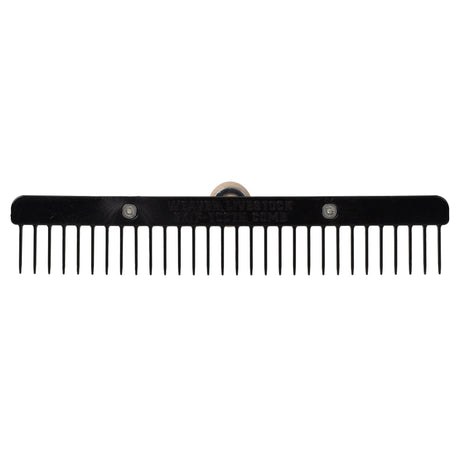 Plastic Skip Tooth Comb with Wood Handle
