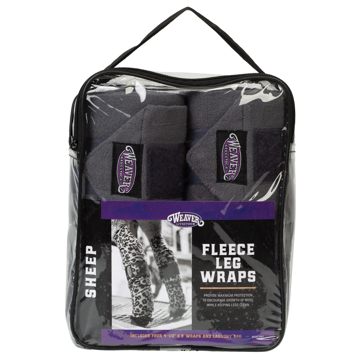 Sheep Fleece Leg Wraps, 4-1/2" x 9', 4 Pack