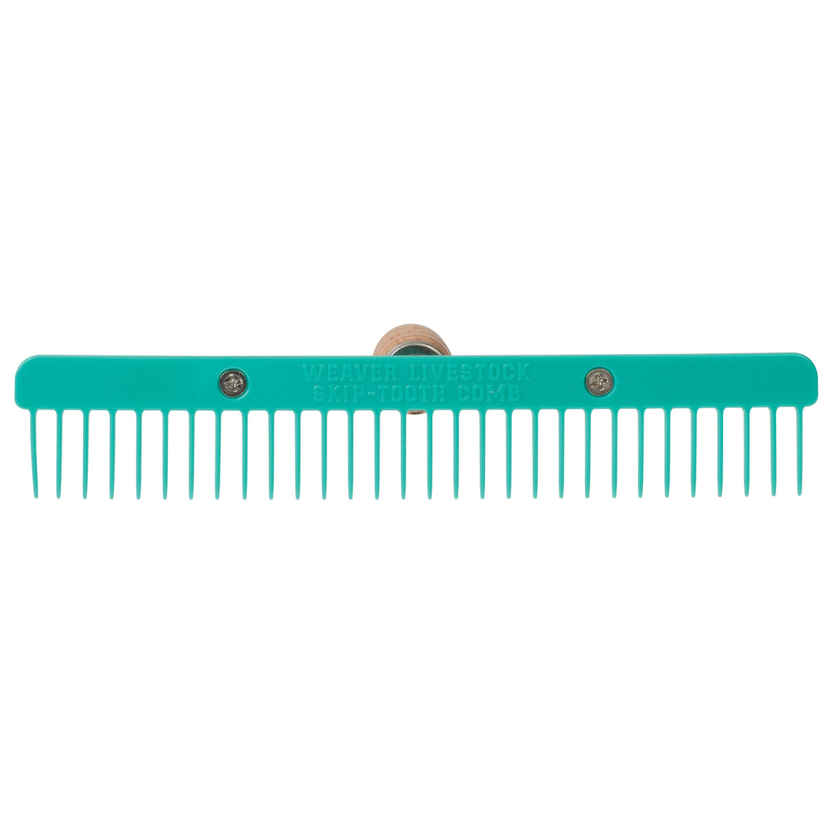 Plastic Skip Tooth Comb with Wood Handle