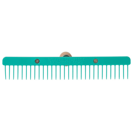 Plastic Skip Tooth Comb with Wood Handle