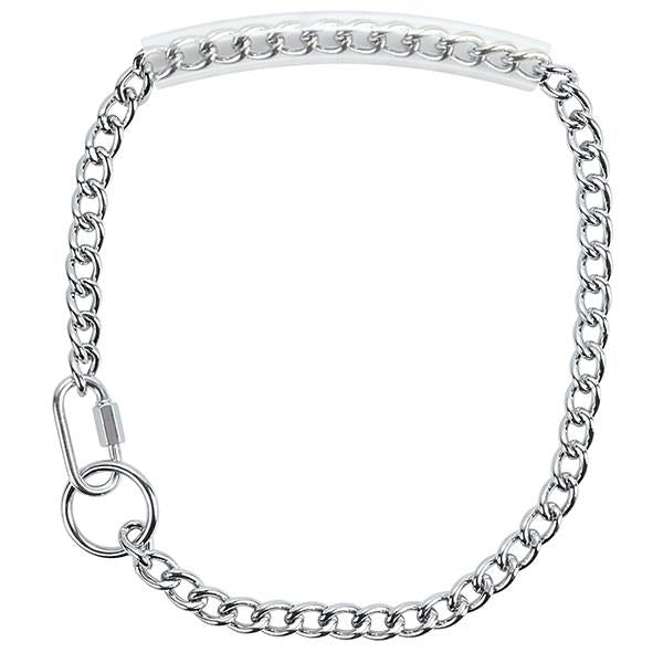 Chain Goat Collar with Rubber Grip, 22"