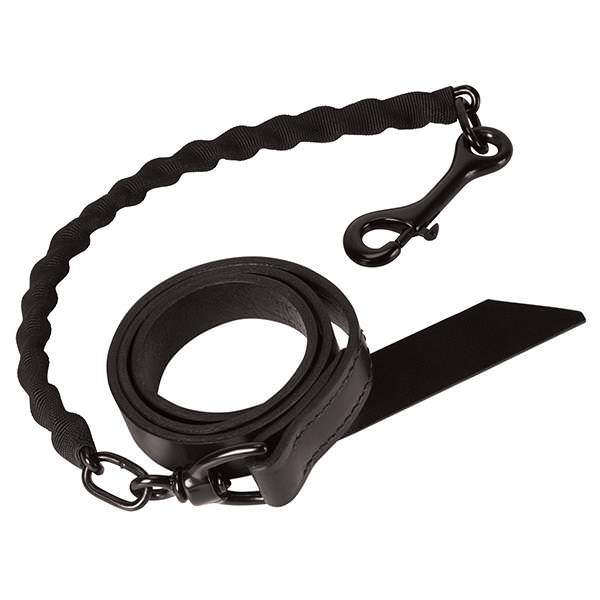 Brahma Webb Covered Chain Cattle Lead, Black