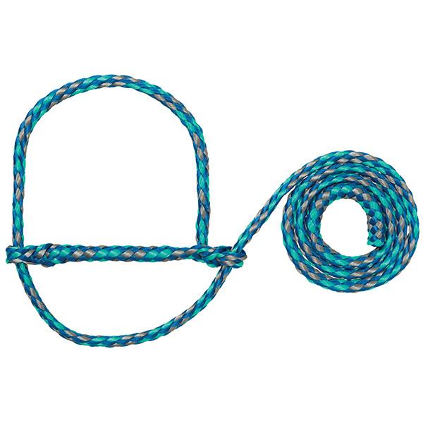 Poly Rope Sheep Halter, Blue/Mint/Gray