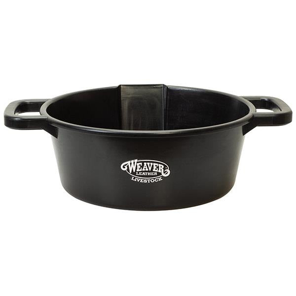 Weaver Large Round Feed Pan 22 qt Black