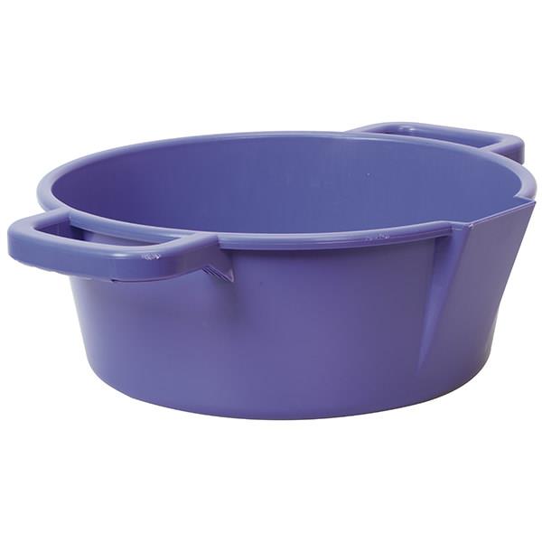 Large Round Feed Pan, Purple, Back